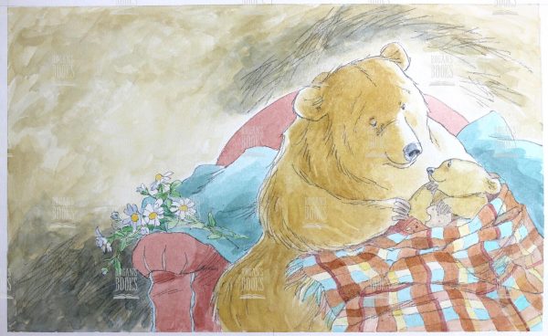Barbara Firth - Big Bear and Little Bear settled down cosy and warm in the Bear Chair.