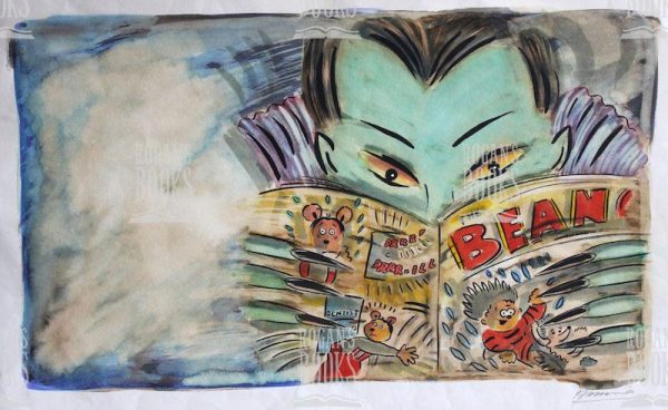 Cathie Felstead - Count Laughula returns to his shell safely tucked in with a comic book.