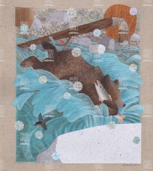 Katharine McEwen - Just like Mama showed him, he dives into the shivery river to catch fat, silvery fish