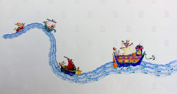 Marcia Williams - Title page artwork (Sinbad the Sailor)