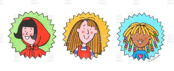 Nick Sharratt - 'Cinderella and Other Stories' book cover artwork