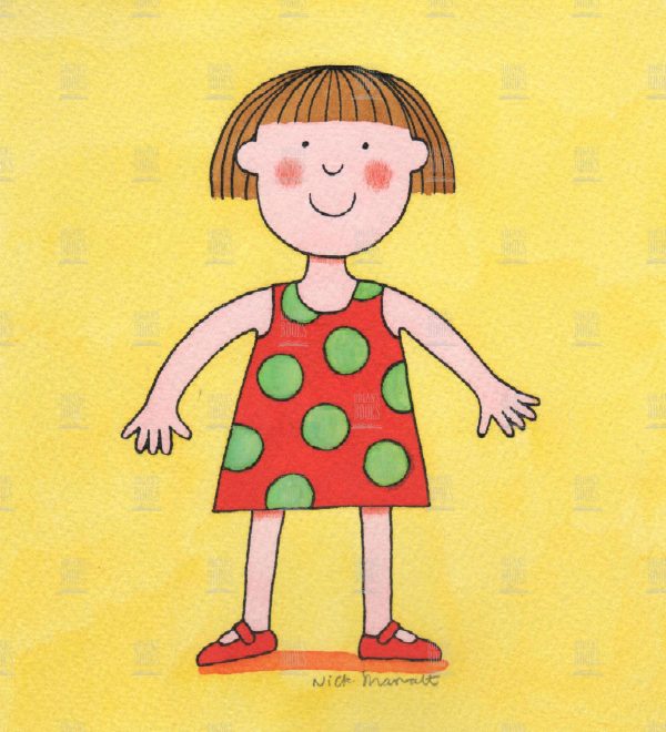 Nick Sharratt - Girl in red and green spotted dress