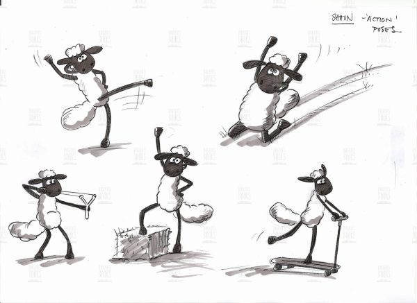 Sylvia Bennion - "Shaun action poses"