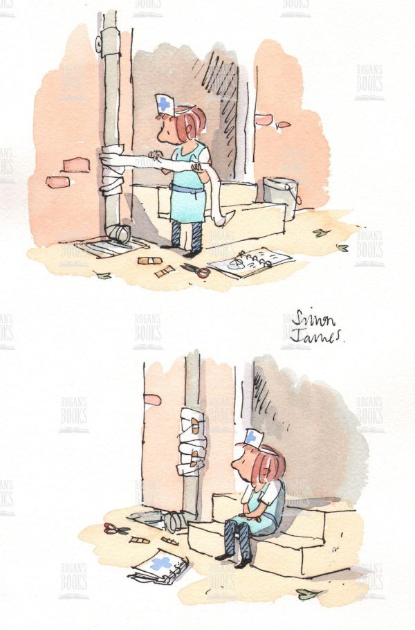 Simon James - Then, she practised bandaging on the drainpipe